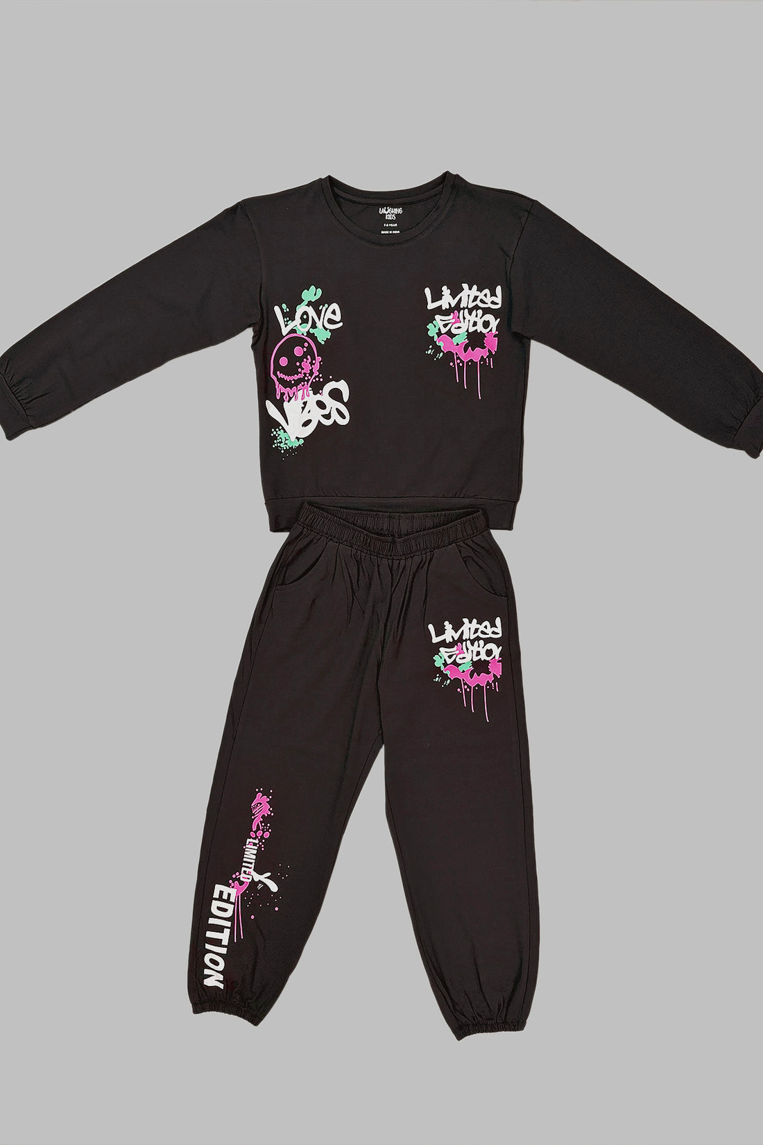 Black Full Sleeves Track Suits For Girls TR 25077
