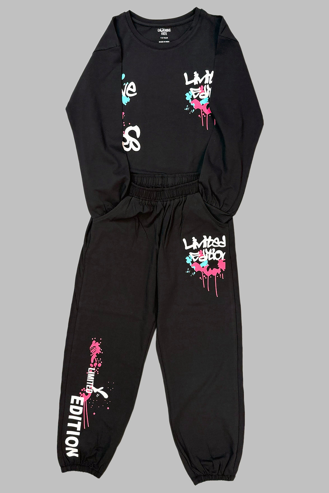 Black Full Sleeves Track Suits For Girls TR 25077