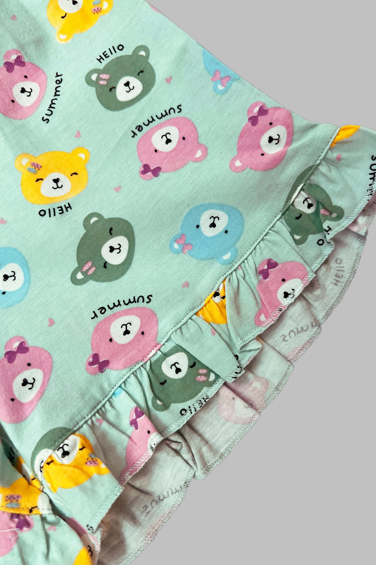 Teddy Bear Shirt And Shorts Sets For Girls