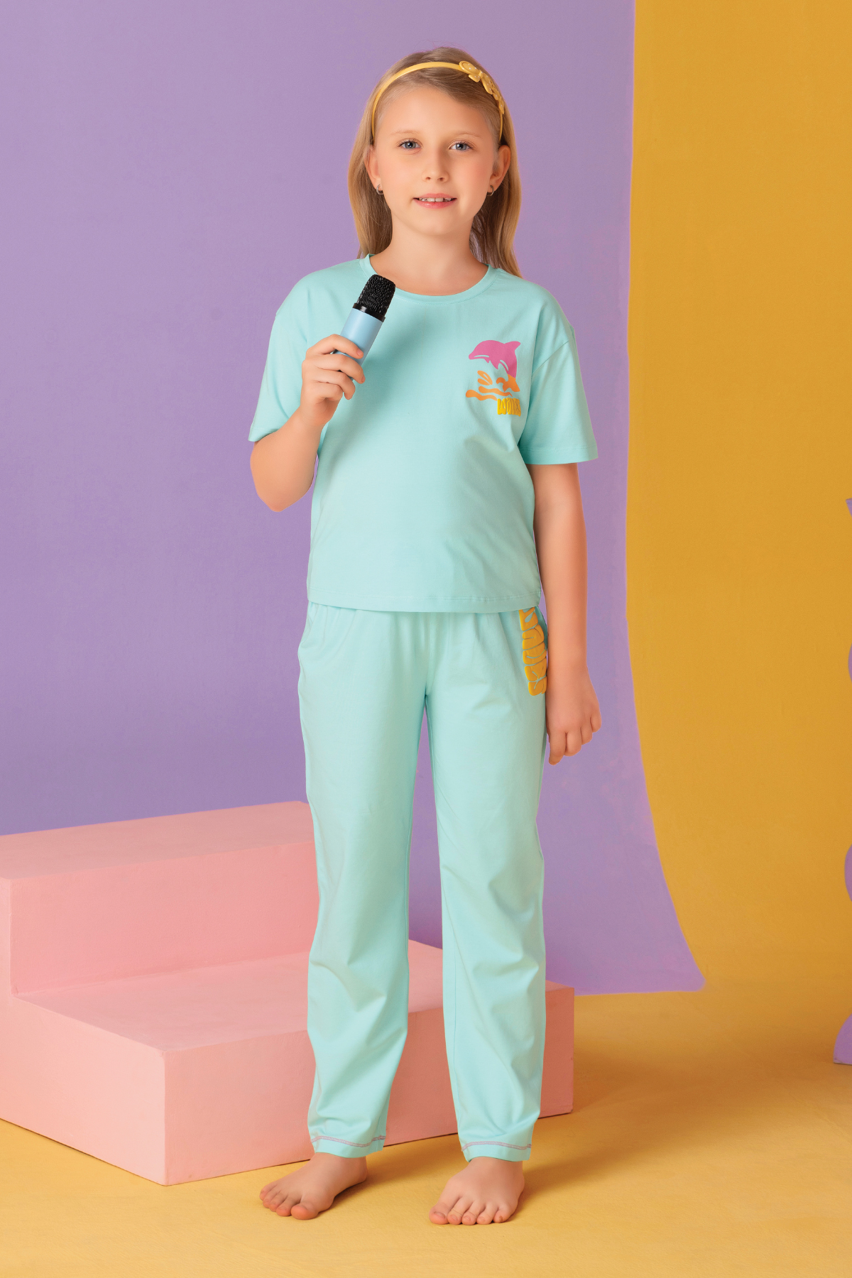 Dream with Dolphins Top Pajama Sets For Girls