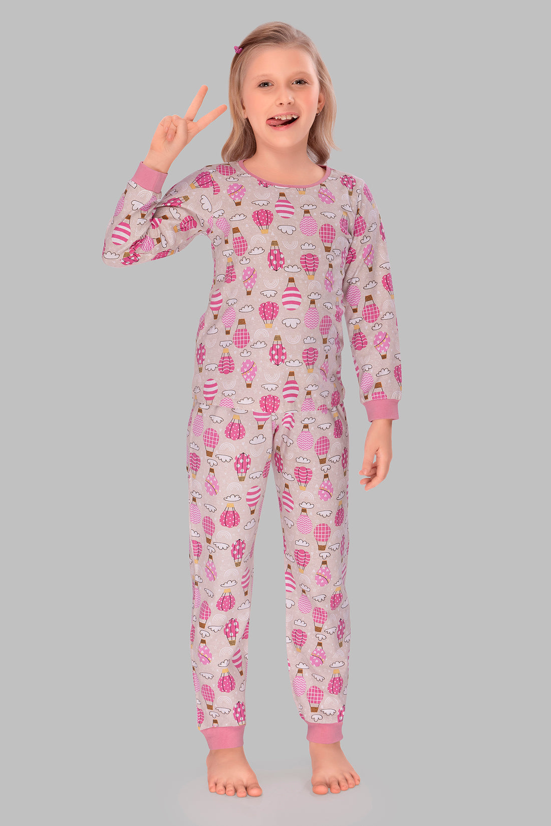 Parachute Cozy Nightsuits Top Joggers Set For Girls