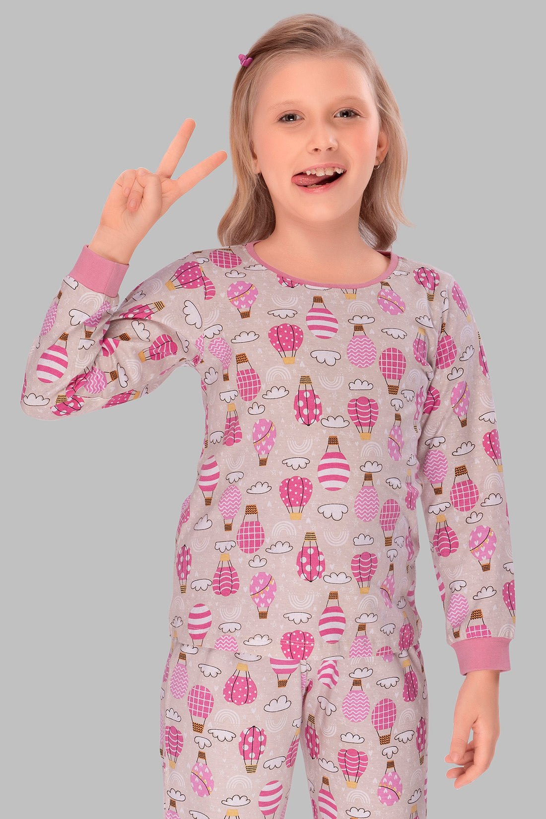 Parachute Cozy Nightsuits Top Joggers Set For Girls CZ 25029