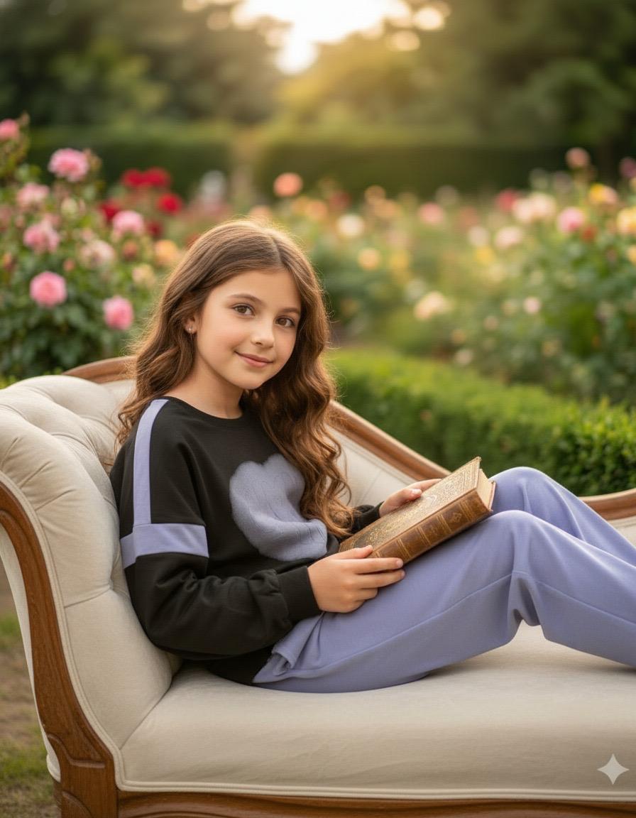 Black Full Sleeves Track Suits For Girls TR 25078