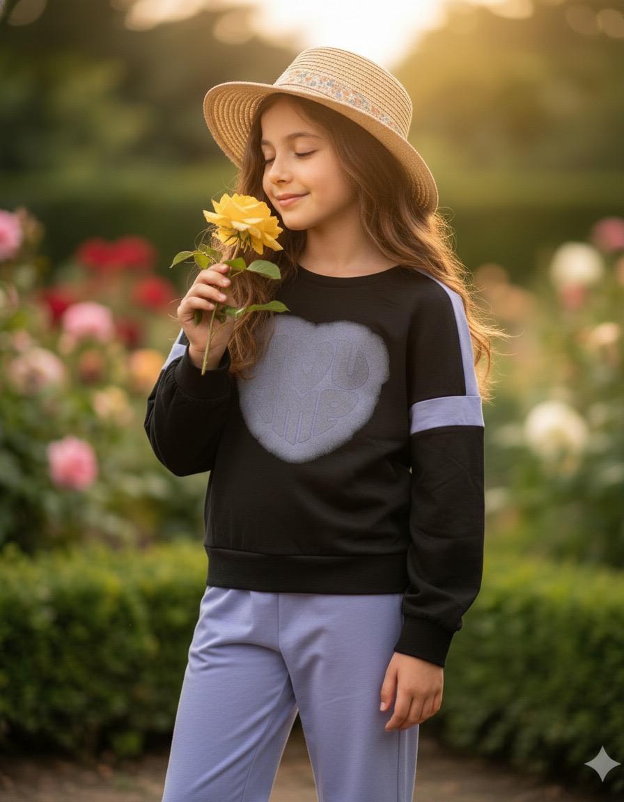 Black Full Sleeves Track Suits For Girls TR 25078