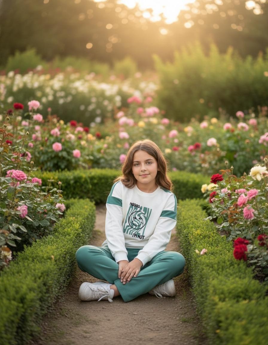 White Full Sleeves Track Suits For Girls TR 25076