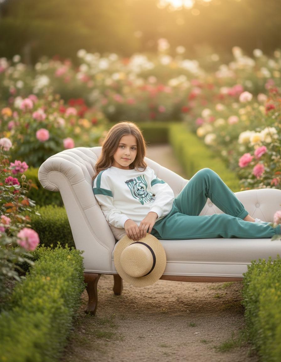 White Full Sleeves Track Suits For Girls TR 25076